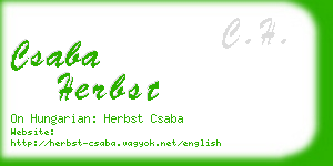 csaba herbst business card